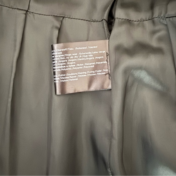 Elegant Cinzia Rocca Charcoal Grey Long Dress Coat, Overcoat Size 4 - Picture 13 of 15